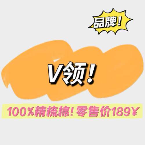 05/06Z 品牌！100%精梳棉！零售价189！宽松百搭V领短袖T恤1102