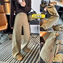 遮胯立体侧骨加绒加厚直筒阔腿裤 梨型救星 0592 26Z人气推荐
