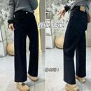 27W 显瘦高腰九分裤 高端定制 女2025年冬季 050 加绒加厚牛仔裤