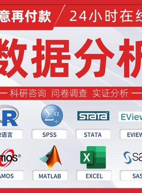 SPSS数据分析服务留学生python实证stata处理eviews医学excel帮做