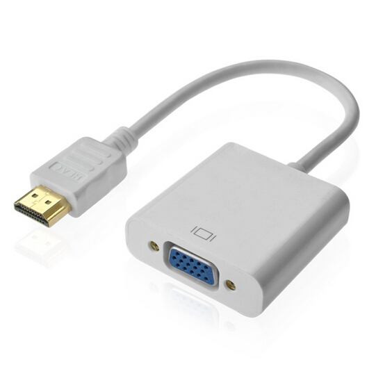 提示：本款为标准hdmi接口转vga单向传输，不能vga转hdmi。HDMI接头接电脑主机 笔记本 机顶盒等输出设备，VGA接口接VGA线接到显示器 电视 投影等输入设备，不能互转使用。