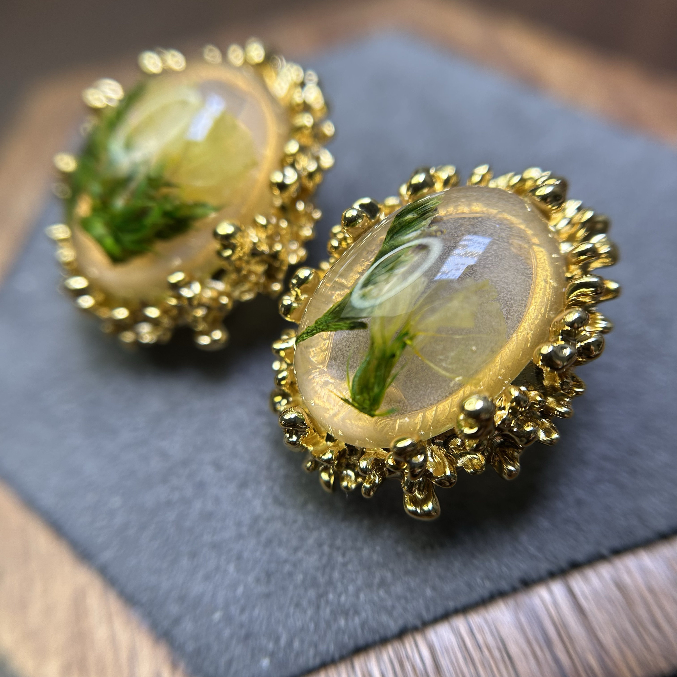 中古夸张耳环女椭圆型干花耳环美拉德色系耳针夹,饰品/流行首饰/时尚饰品新,耳环,淘宝优惠券,粉丝福利购,淘宝优惠卷