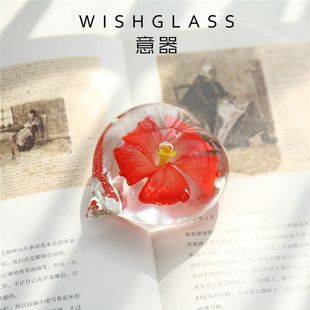 饰软装 样板间客厅玄关书房桌面装 琉璃扎花镇纸摆件家居软装 意器