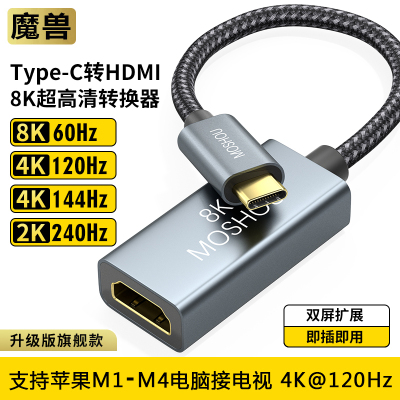 魔兽Type-C转HDMI母转接头器8K