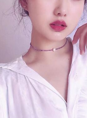 choker原创手作风天然淡水珍珠