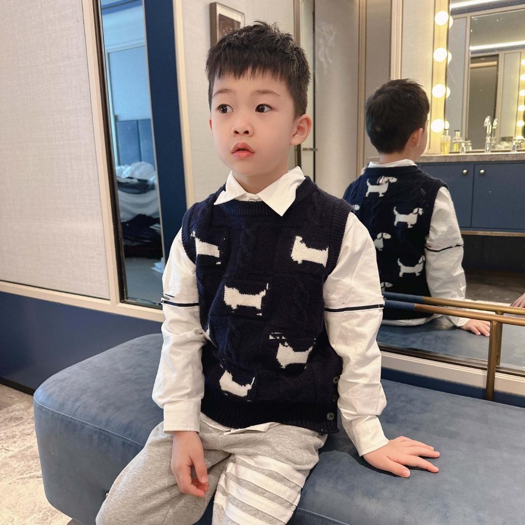 复古百搭麻花编织整块提花毛衣背心学院风针织马甲男女宝秋冬外穿