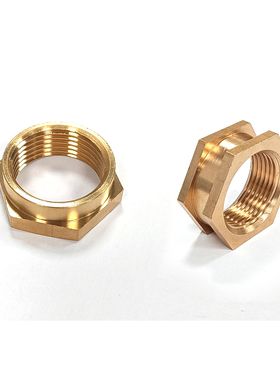 G1 3/4 1-1/2 3/8英美制六角铜螺母滚塑铜嵌件铜六角通孔预埋镶件