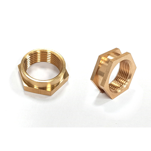 8英美制六角铜螺母滚塑铜嵌件铜六角通孔预埋镶件