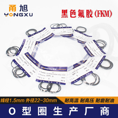 黑色氟胶外径耐磨密封圈
