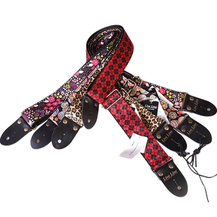 日本产Live line民谣电木吉他背带 日式立体绢织和布刺绣加宽肩带