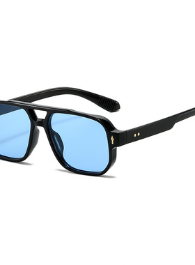 2025新款时尚双梁墨镜太阳镜男女同款复古休闲驾驶商务太阳镜