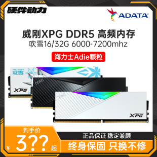 DDR5 海力士Adie超频颗粒32G 6000 威刚XPG RGB灯条台式 机内存条