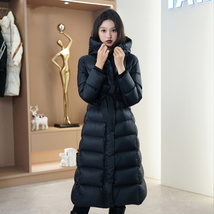 羽绒服九成品女士2026年韩版收腰长款大码白鸭绒外套翻新定制改造