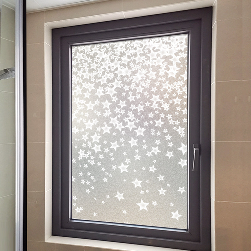 白色玻璃贴纸透光不透明卫生间玻璃贴膜防窥防走光厕所门贴窗贴膜