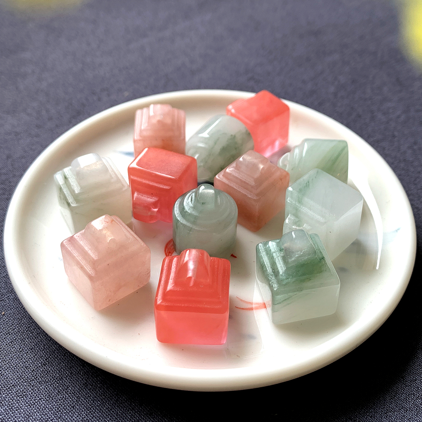 西瓜晶方印章巴山翠书法闲章吊坠