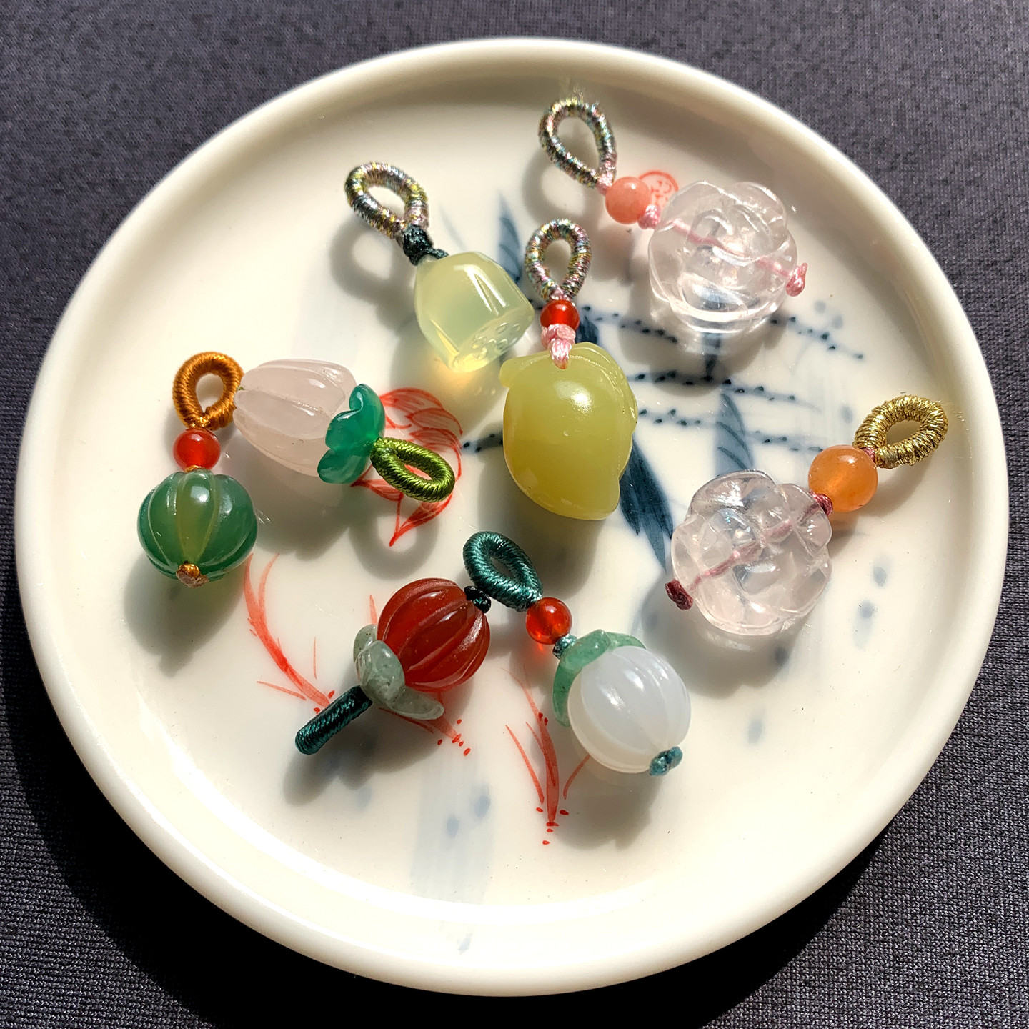 天然玛瑙南瓜岫玉莲蓬滴溜玉石吊坠手工线圈diy项链吊饰手链配件