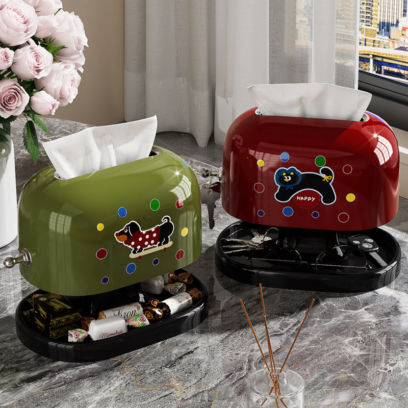 纸巾盒客厅轻奢高档弹簧可爱家用创意高级感餐巾纸抽纸茶几收纳盒,收纳整理,纸巾盒,淘宝优惠券,粉丝福利购,淘宝优惠卷