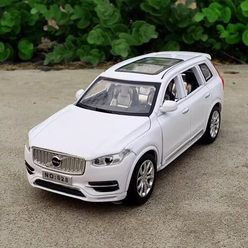 仿真沃尔沃xc90合金汽车模型SUV越野车模声光回力玩具车收藏摆件