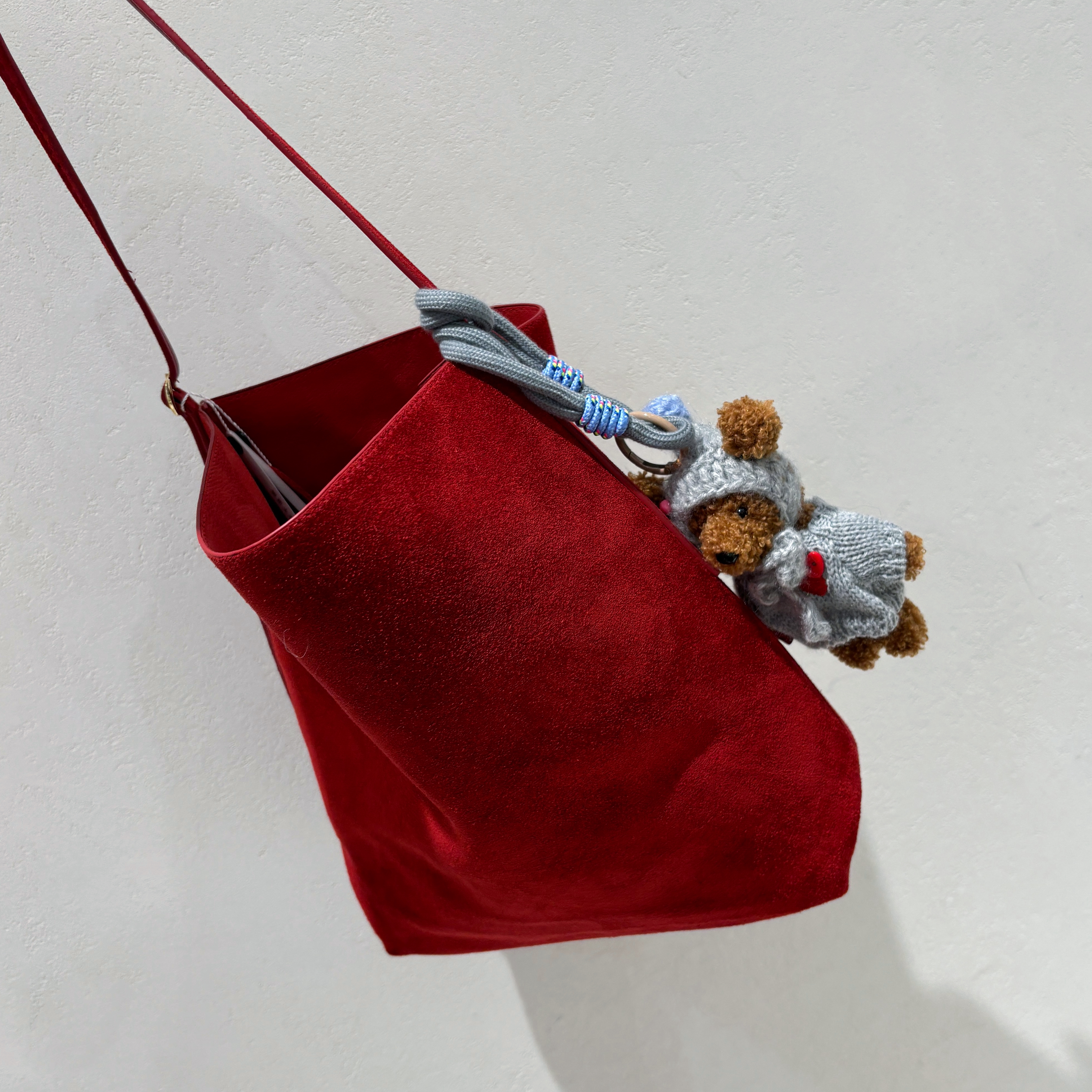 定制头层磨砂牛皮托特包2025秋冬新款真皮麂皮包挎包通勤包水桶包