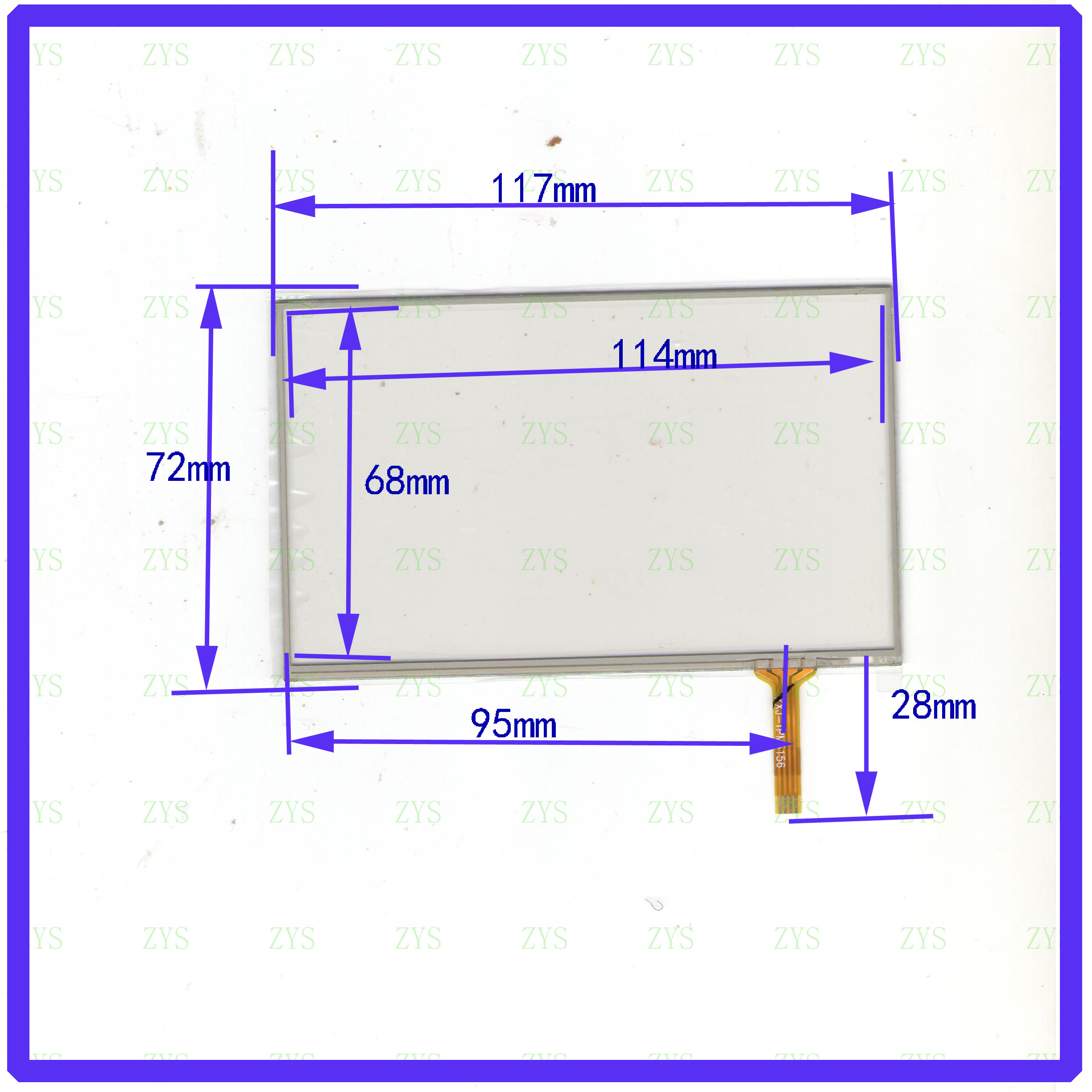 5109B 触摸手写外屏幕玻璃 5寸电阻质量好灵敏度高