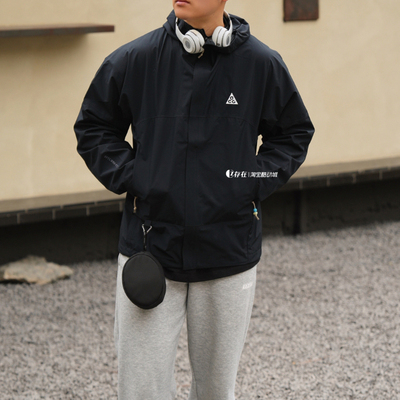 NIKE/耐克ACG系列情侣黑色户外连帽防风运动休闲冲锋衣DV9416-010