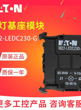 EATON/伊顿后部安装LED带灯基座M22-LEDC230-G-W-R-B原装正品220V