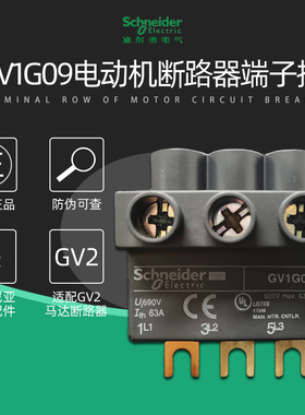 施耐德GV1G09 从顶部连接端子排 限流模块 GV2电动机断路器附件