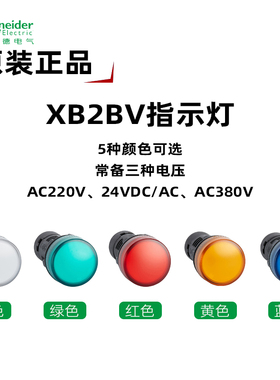 施耐德电源指示灯 XB2BVB3LC  XB2BVM4LC红色 绿色 黄色 220V 24V