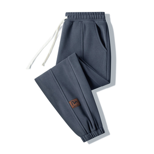 GILE德绒男童保暖裤一体加绒裤儿童加厚秋冬外穿大童外穿冬季棉裤