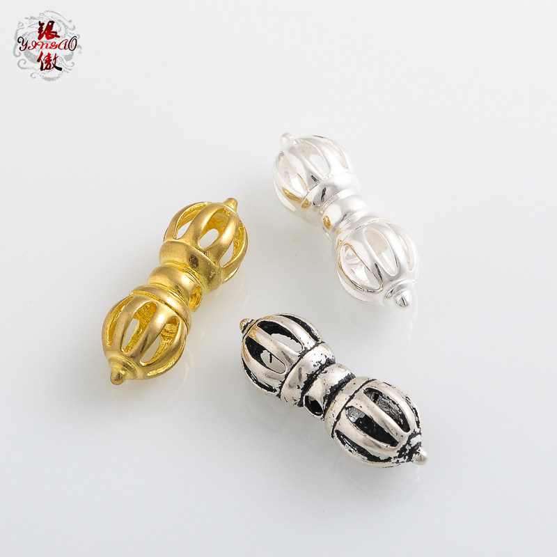 银傲 复古仿古金刚杵背云法器沉香念珠散珠DIY金刚凤眼菩提配饰