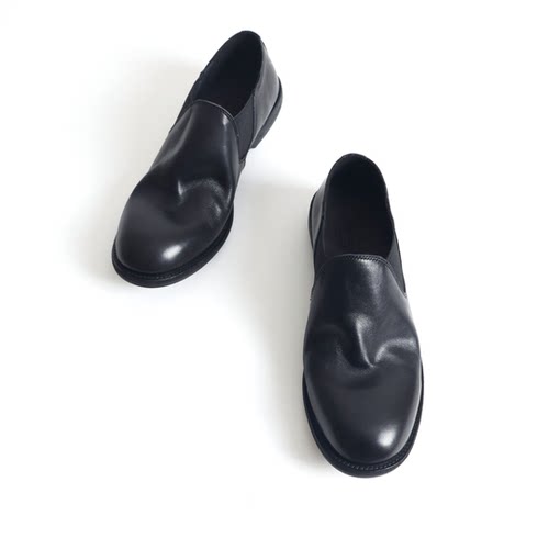 排角一脚蹬极简风马皮水洗乐福鞋