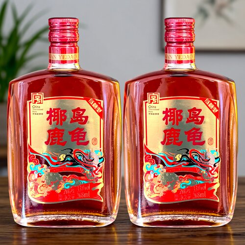 33度海南椰岛鹿龟酒(佳品)低糖型268ml*1瓶/2瓶 配制酒小鹿酒包邮