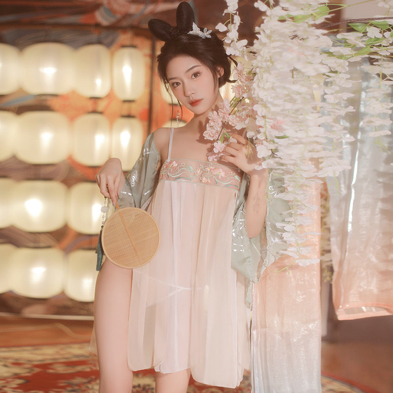 국가 동향 서부 지역 댄서 고대 스타일 HANFU 여성의 섹시한 순수한 욕망 이국적인 의상 COS 잠옷 세트
