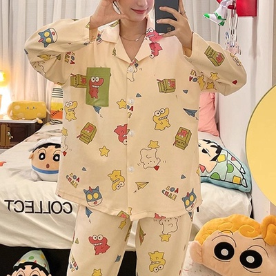 ins风春秋季睡衣甜美可爱美乐蒂学生韩版卡通长袖家居服套装