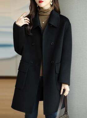 加棉毛呢外套女2026秋冬季节新款加厚韩版修身显瘦中长款呢子大衣