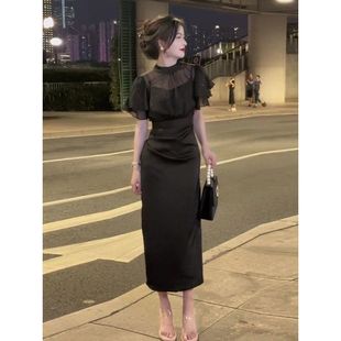 赫本风小黑裙 高端轻奢连衣裙夏季 2025新款 欧洲站女装 小众设计法式