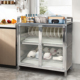 厨房铝合金置物柜灶台多层碗筷收纳储物柜简易橱柜家用沥水碗柜