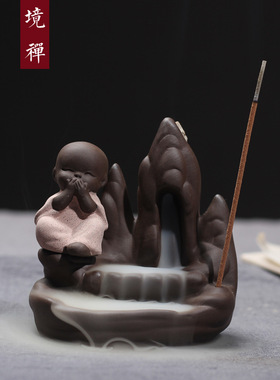 创意小沙弥紫砂佛堂工艺