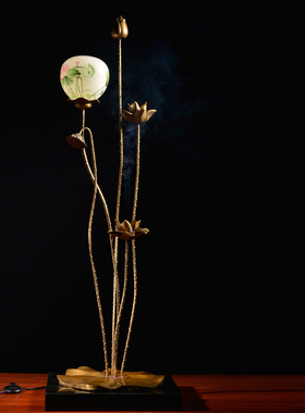 纯铜新中式风会所创意软装工艺品