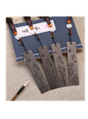 梅兰竹菊黑檀木实木质书签书房中国风特色创意礼品出国送外国朋友