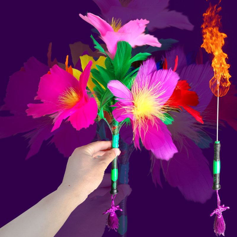 大卫魔术道具火把变花束火焰棒变花烈火变花朵舞台初学者简单震撼