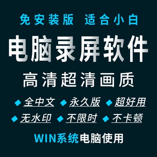 高清电脑录屏软件屏幕录像大师专家游戏视频无水印录制桌面工具