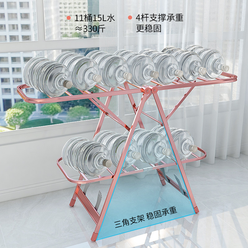 丽人晾衣架落地折叠室内外家用阳台婴儿宝宝铝合金衣架晒被子神器