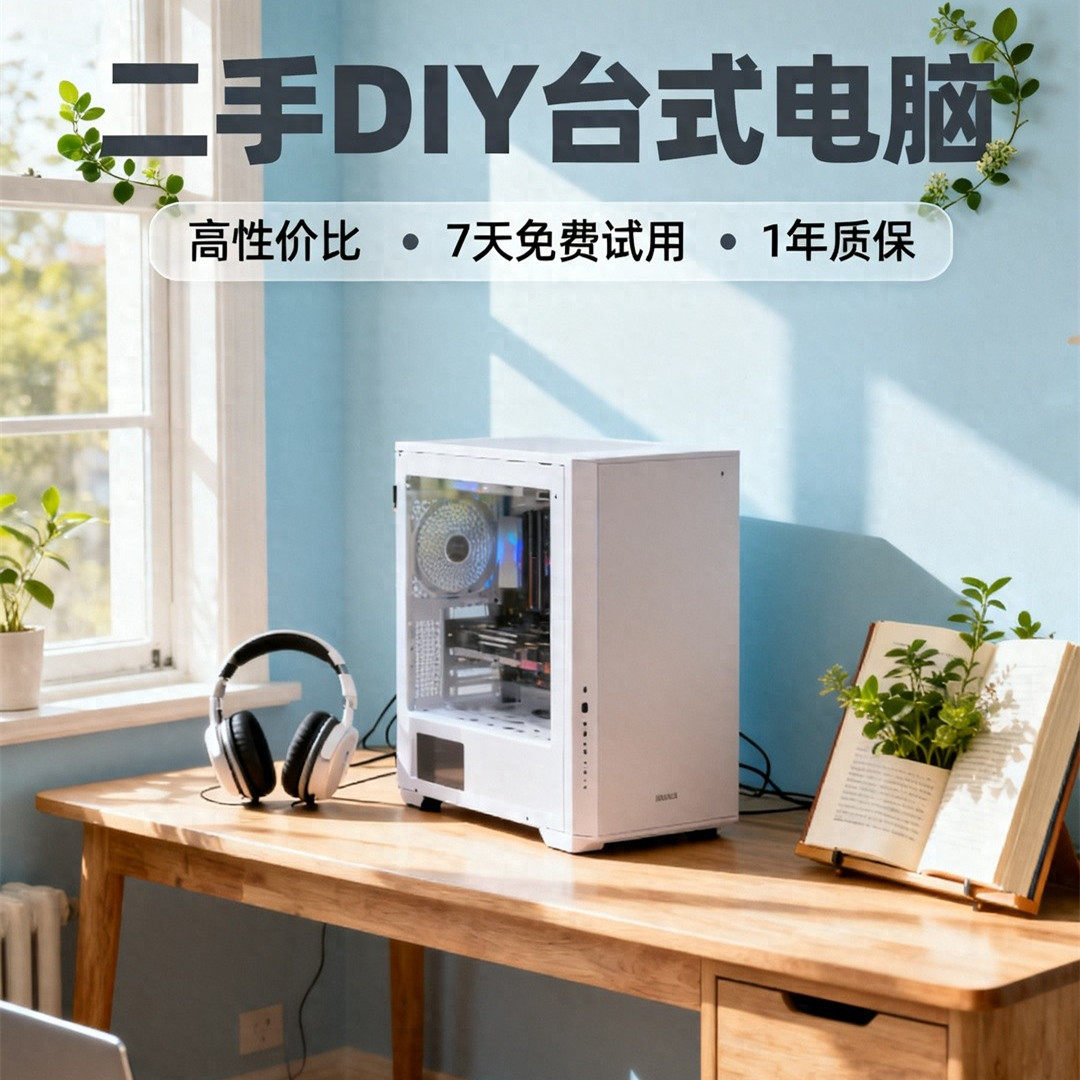 台式电脑主机DIY电脑办公游戏华硕游戏台式机D4 D5内存固态硬盘1T