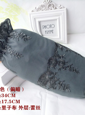 新品成人秋冬长款双层蕾丝女办公护袖学生黑色羽绒服防污袖套袖头