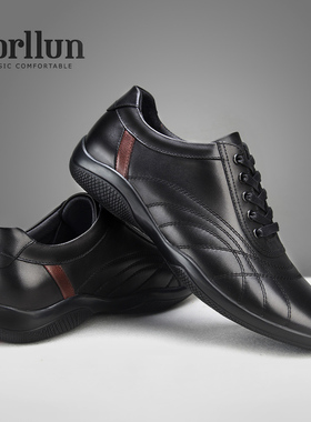 男士休闲皮鞋真皮头层牛皮新款纯牛皮软皮软底商务男款运动休闲鞋