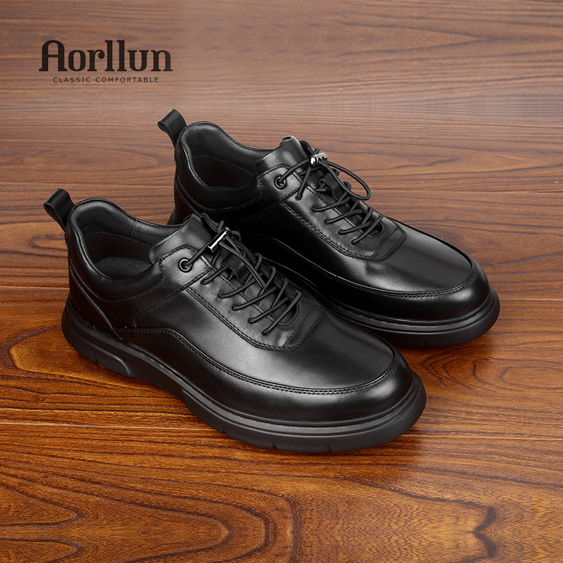 真皮头层牛皮男士轻便休闲皮鞋