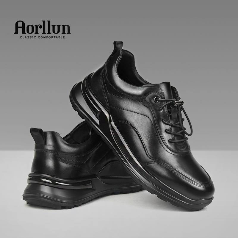 真皮软底缓震男士运动休闲皮鞋