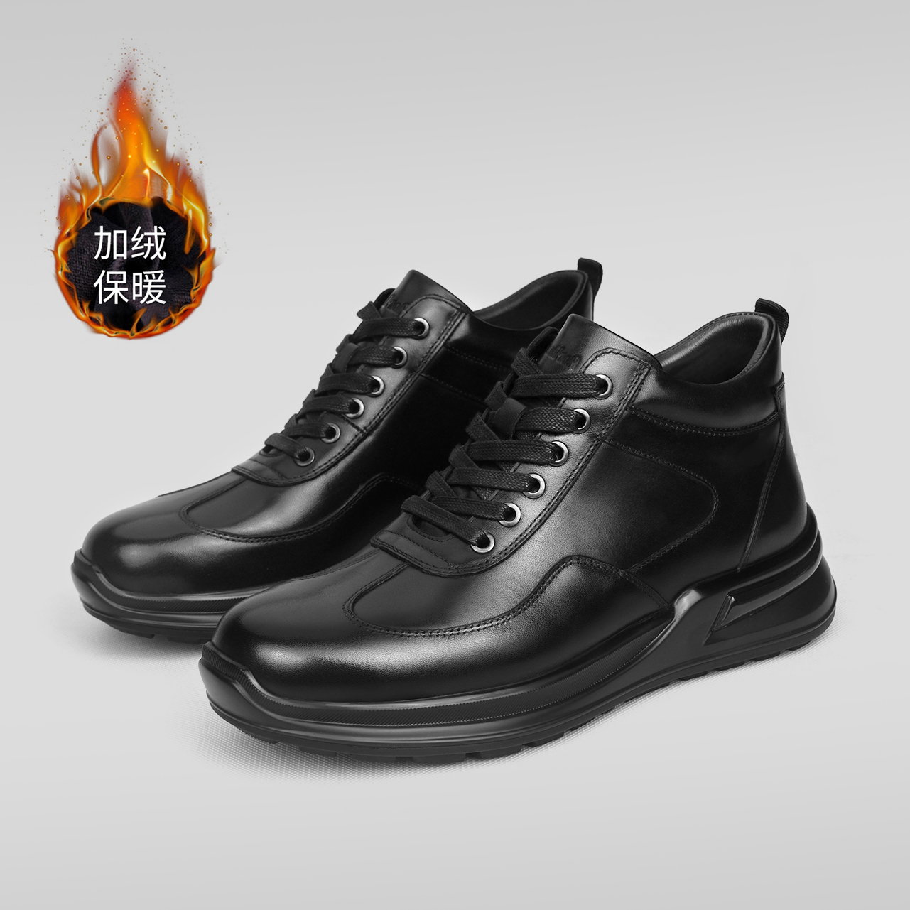 男士真皮短靴2025冬季新款加绒保暖皮靴头层牛皮高端商务休闲男靴