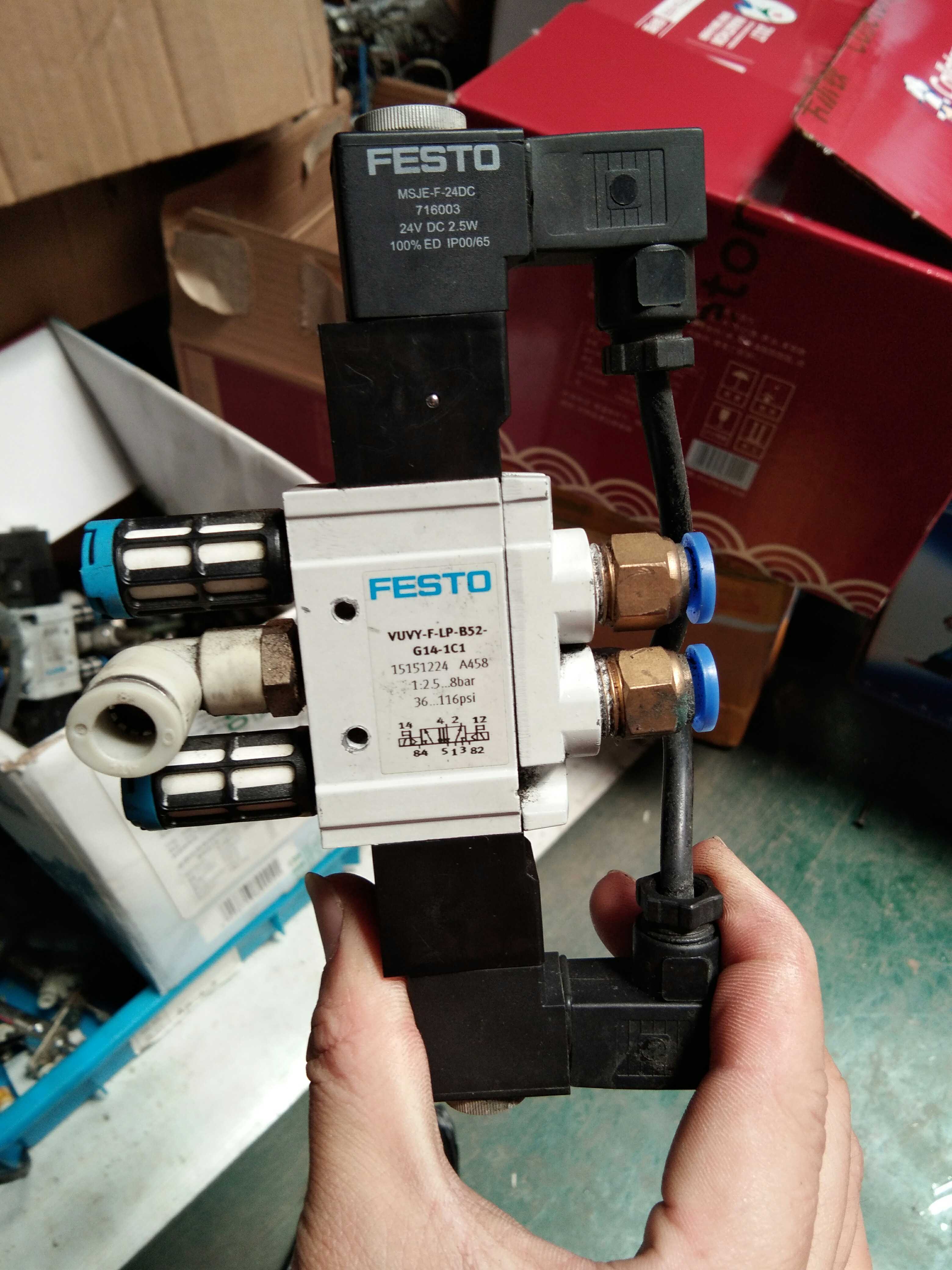 FESTO VUVY-F-LP-B52-G14-1C1电磁阀 费斯拖原装拆机件 15151224